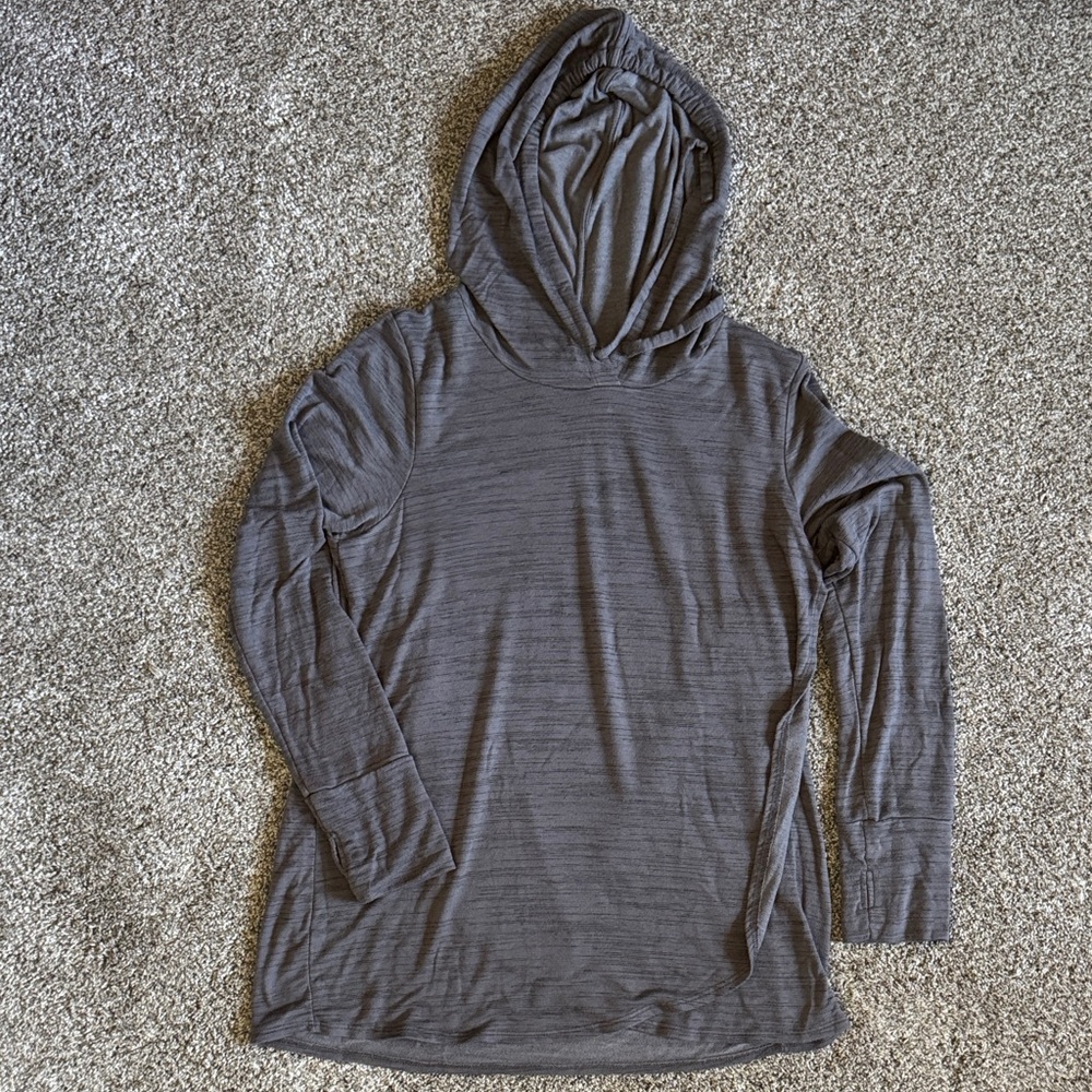 Maternity / Nursing Hoodie - Lightweight Gray Hooded Shirt